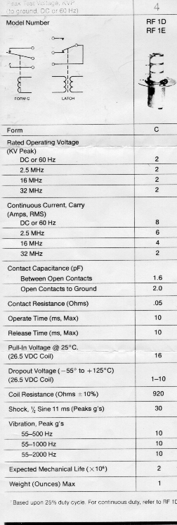 Datenblatt Jennings RF1E